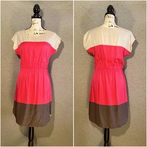 Silk-blend color-block Boden dress